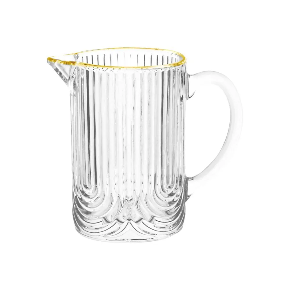 Jarra com Filete Dourado 260ml Laure em Vidro