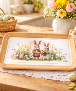 Bandeja Feliz Páscoa Melamina Resistente