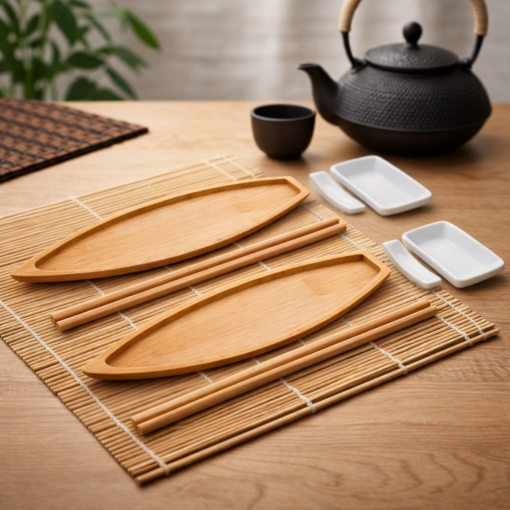 Conjunto para Sushi Bambu 8 Peças Nagasaki Lyor