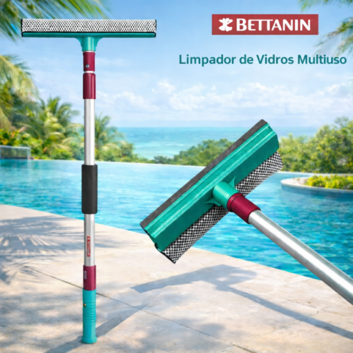 Mop Limpa Vidros Noviça 25cm com Rodo Limpeza Vidro
