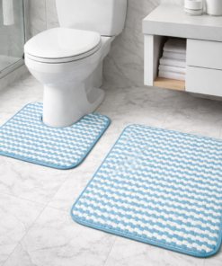 Jogo 2 Tapetes para Banheiro 50x80 Tapete Piso Banho Macio Absorvente