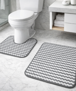 Jogo 2 Tapetes para Banheiro 50x80 Tapete Piso Banho Macio Absorvente
