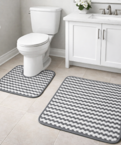 Jogo 2 Tapetes para Banheiro 50x80 Tapete Piso Banho Macio Absorvente