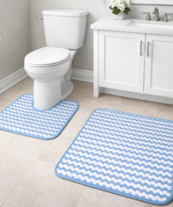 Jogo 2 Tapetes para Banheiro 50x80 Tapete Piso Banho Macio Absorvente