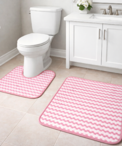 Jogo 2 Tapetes para Banheiro 50x80 Tapete Piso Banho Macio Absorvente