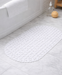 Tapete para Banheiro PVC Transparente Colorido 63x34cm