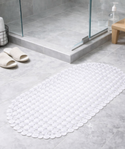 Tapete para Banheiro PVC Transparente Colorido 63x34cm