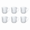 Conjunto Xícaras de Chá Vidro Laure 180ml Transparente