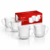 Conjunto Xícaras de Chá Vidro Laure 180ml Transparente