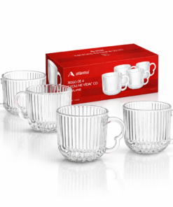 Conjunto Xícaras de Chá Vidro Laure 180ml Transparente