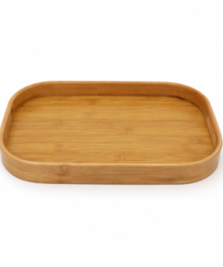 Bandeja de Bambu Decorativa para Servir e Organizar