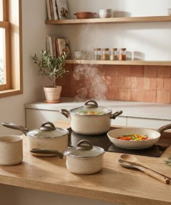 jogo de panelas 5 peças revestimento cerâmico