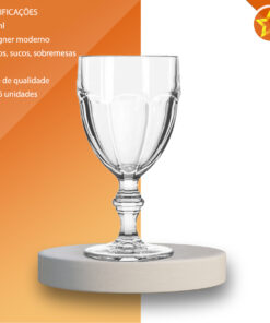 Jogo de Taças em Vidro Lotus 6 Peças 300ml Casambiente