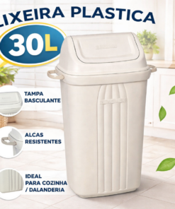Lixeira Basculante 30L Sanremo Plástica Resistente