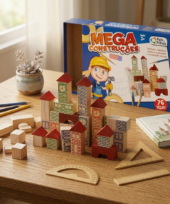 Mega Construções em Madeira 76 Peças Gala