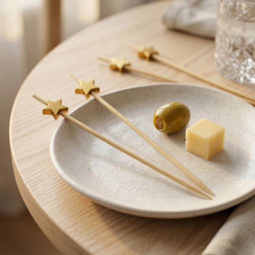 Palito de Bambu para Petiscos Estrela Dourada