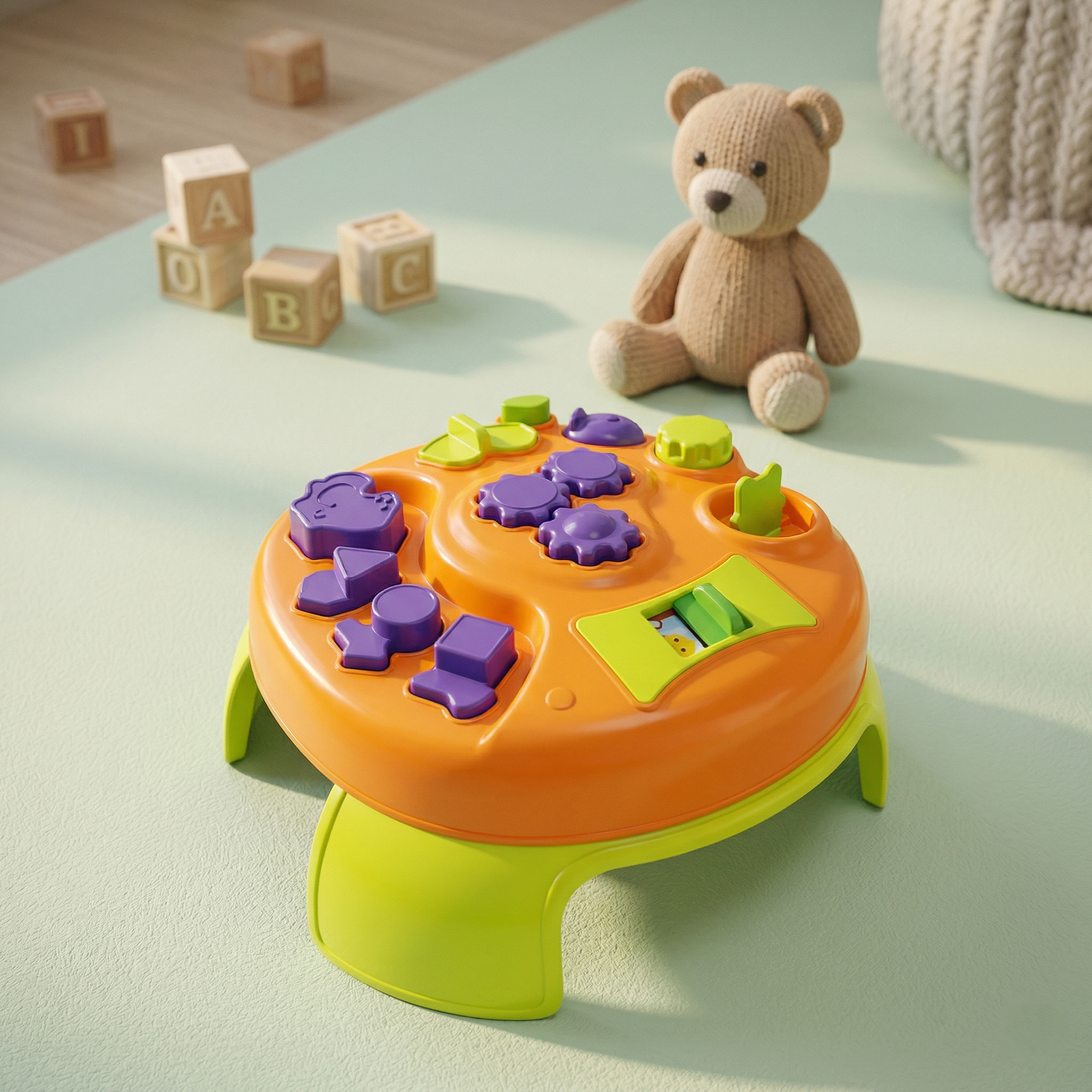 mesinha de atividades bebê portátil