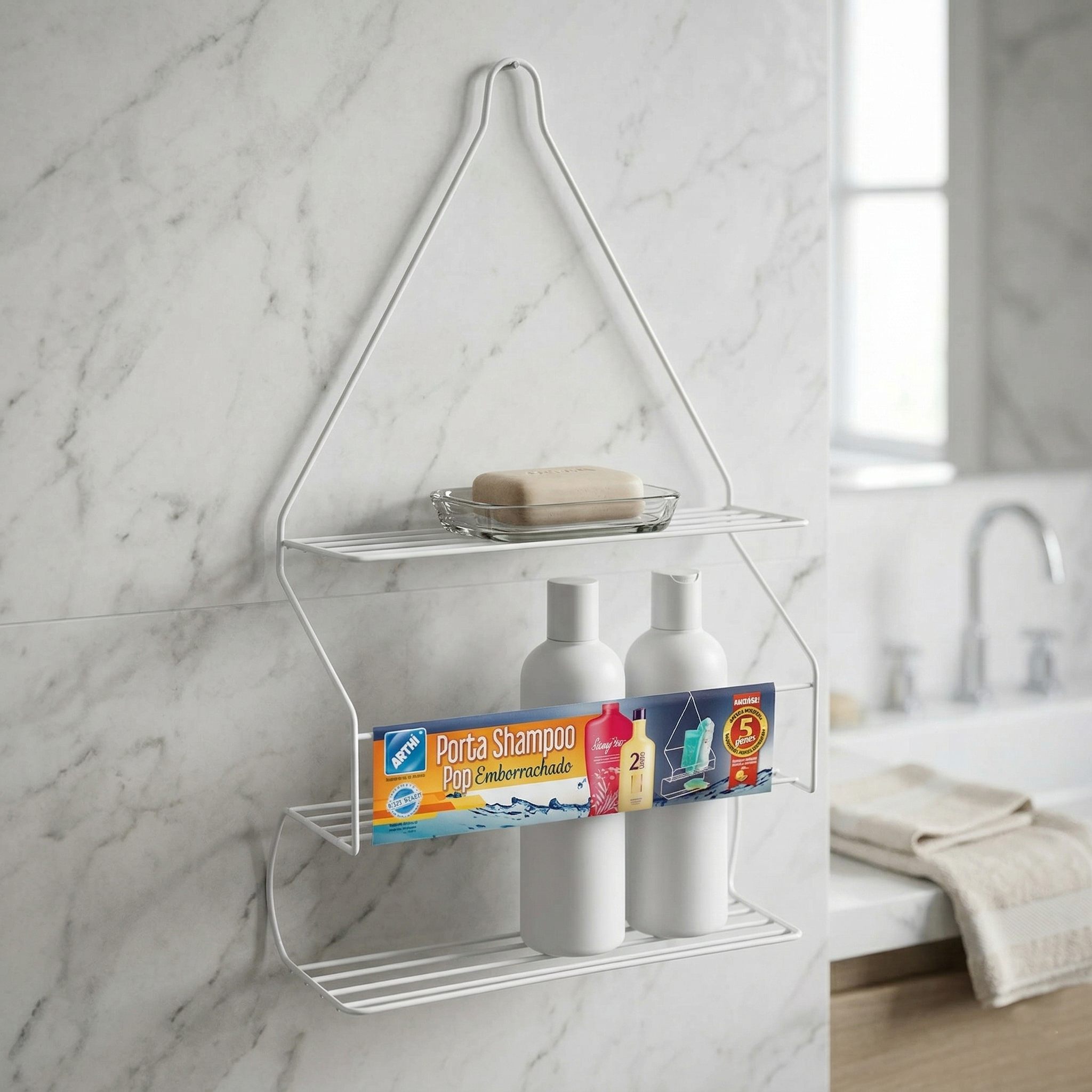 porta shampoo emborrachado arthi