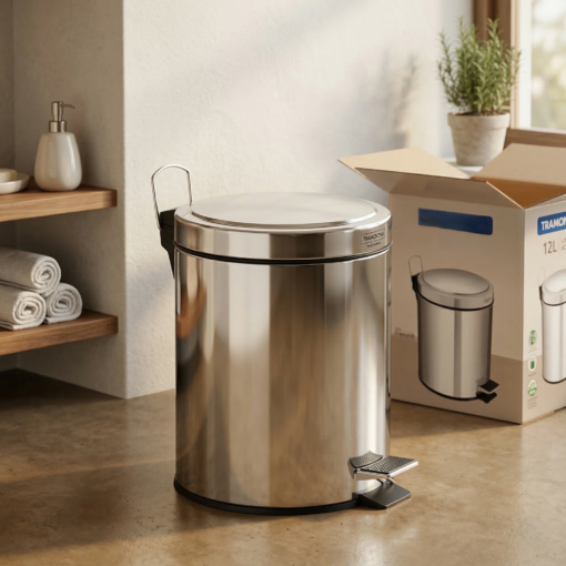 Lixeira em Aço Inox com Pedal Brasil 12L Tramontina