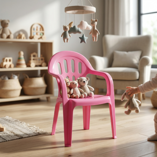 Cadeira Infantil Rosa Usual Plastic