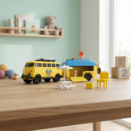 Brinquedo Kombi Summer Camping com Prancha Usual Plastic