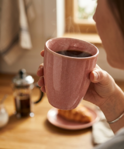 Caneca de Porcelana Rosa Hauskraft