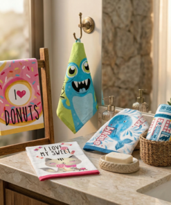 toalha de visita felpuda candy