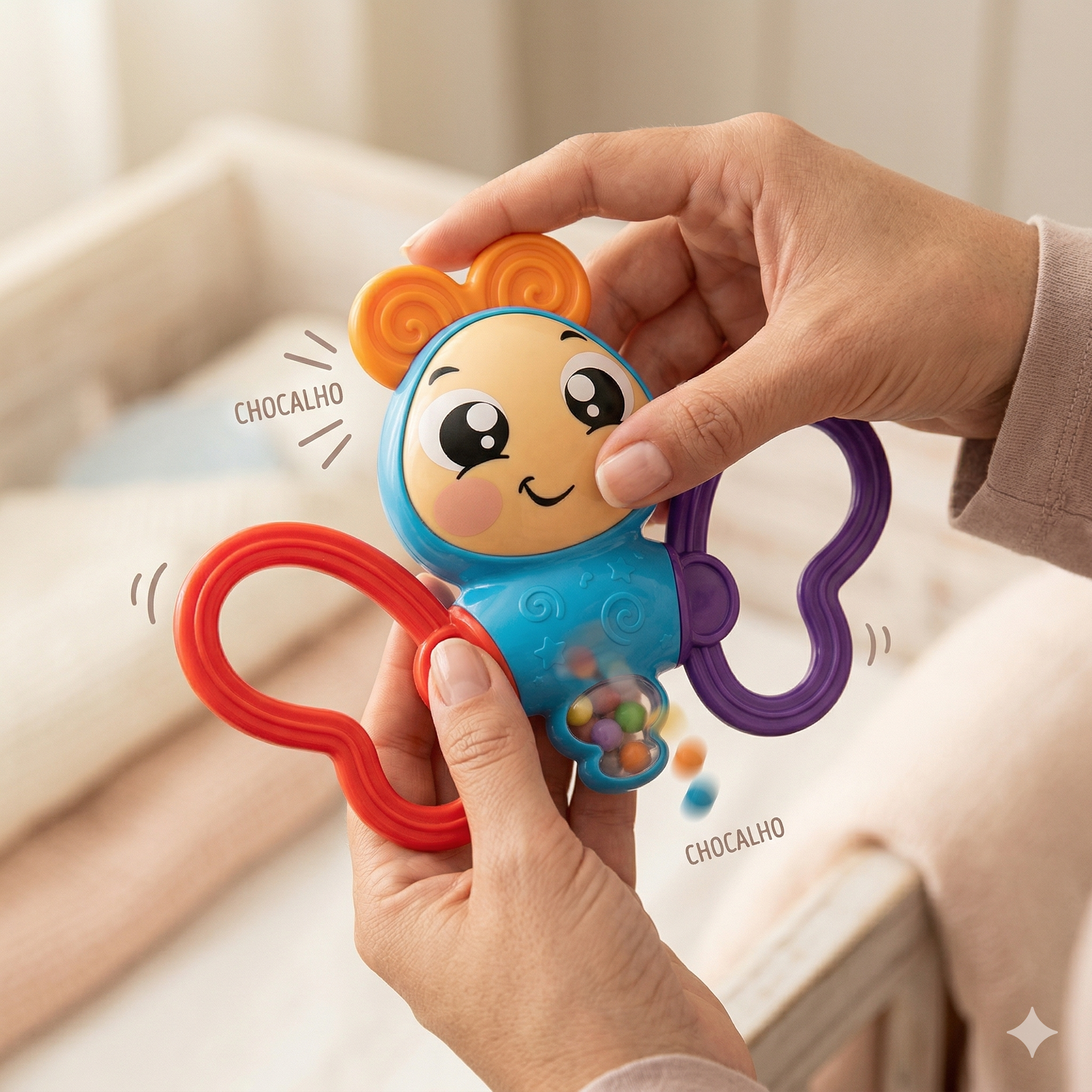 chocalho borboleta para bebê JP Brink