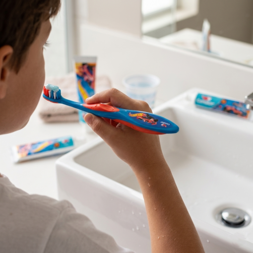 Kit Higiene Bucal Kids Hot Wheels Escova Gel Estojo Condor