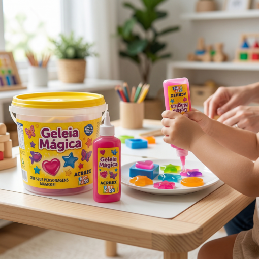 Slime Geleia Mágica 4 Cores Toy Line