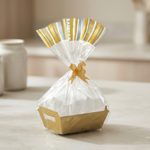 Kit Cesta Cristalino Ouro Cromus - Tamanho P