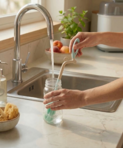 escova para lavar garrafa e squeezes