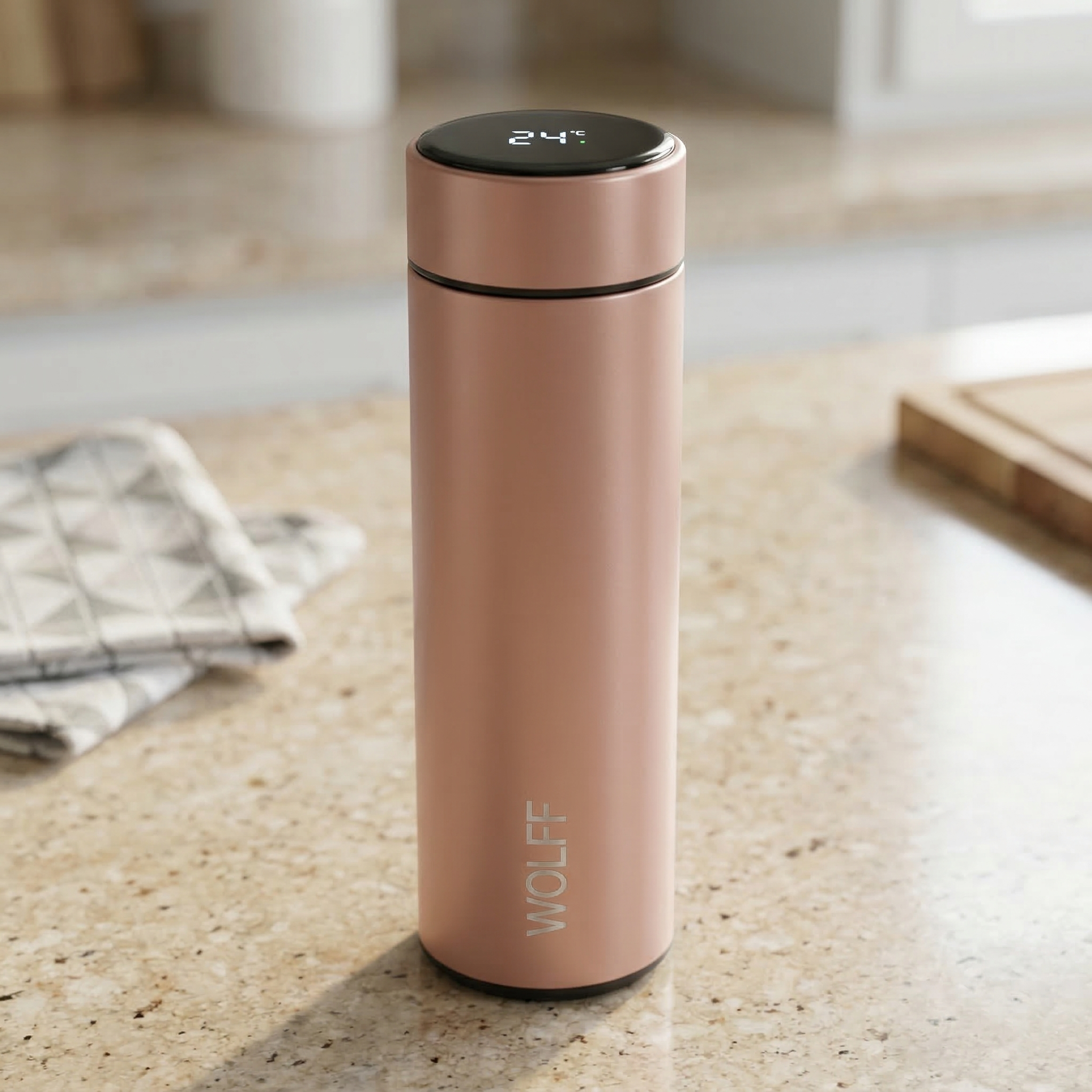 Garrafa térmica termômetro digital