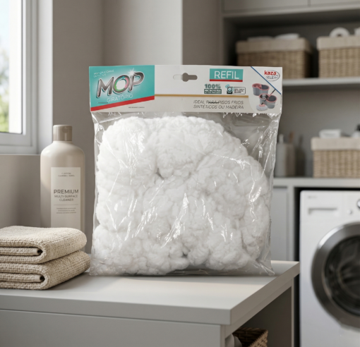 Refil para Mop Giratório 9L Microfibra Kaza Clean