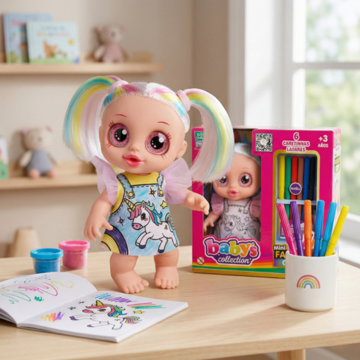 Boneca Baby Collection Mini Fashion Color Super Toys
