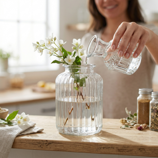 Vaso de Vidro Decorativo Lyor