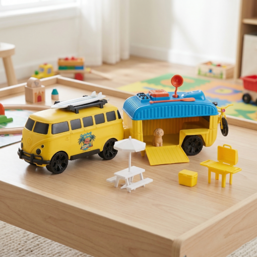 Brinquedo Kombi Summer Camping com Prancha Usual Plastic