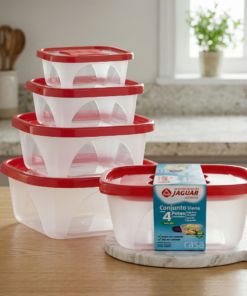 conjunto potes plástico cozinha