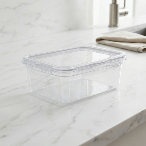 Pote com Trava Prime 800ml Transparente Prime