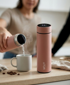 Garrafa térmica termômetro digital