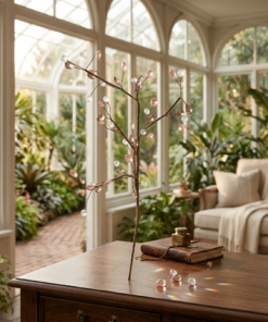 Haste Natalina com Cristais Coloridos 70cm