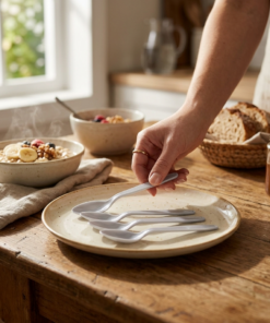 Colher Master de Plástico Branca Strawplast