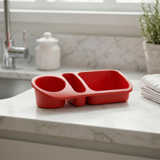 Organizador Plus Vermelho Sólido de Plástico Paramount