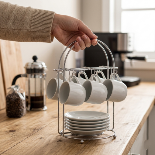Suporte para Xícaras de Café Art Cook Cromado Arthi