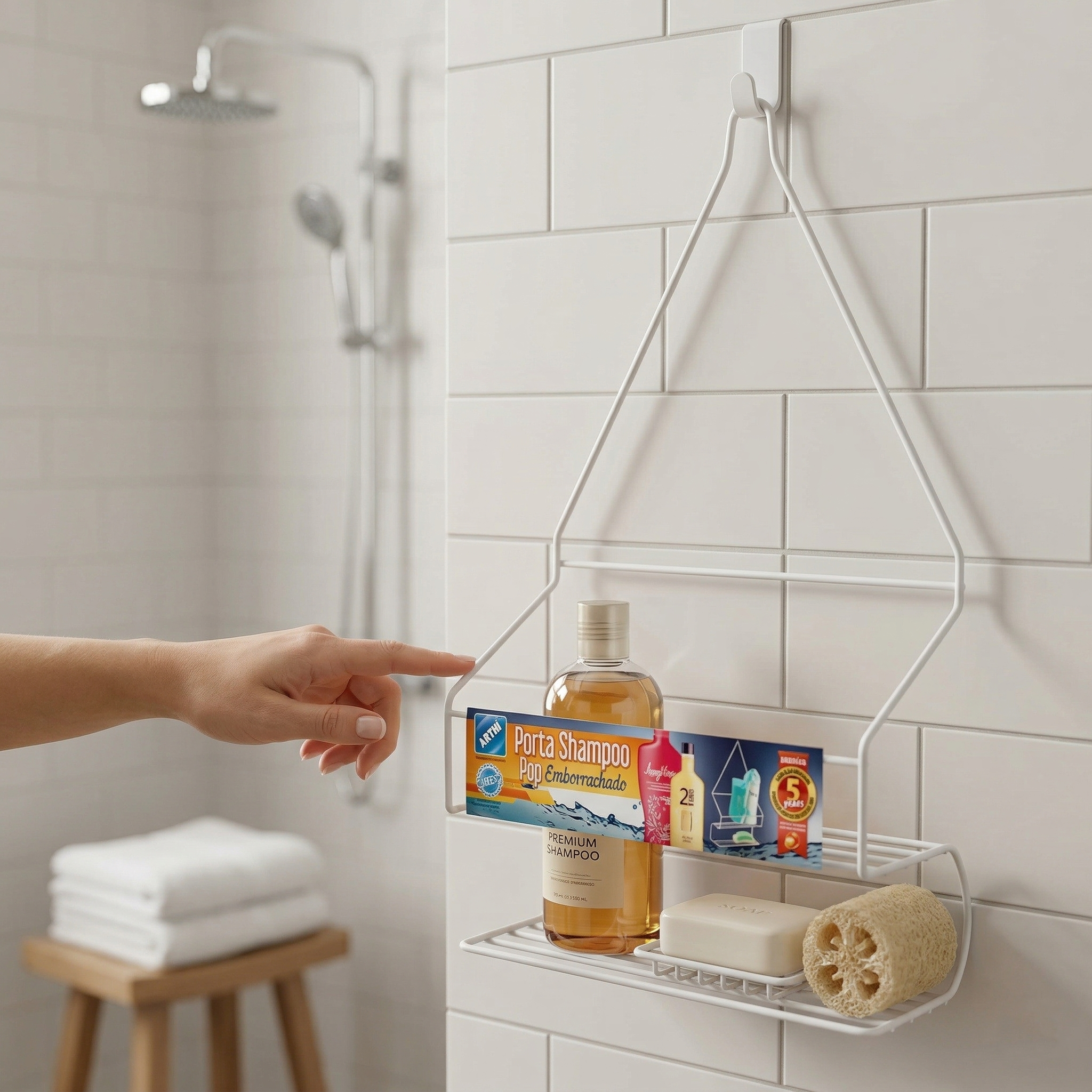 porta shampoo emborrachado arthi