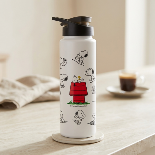 Squeeze Sport Branco Snoopy 750ml Bandeirante