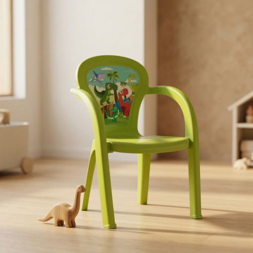 Cadeira Infantil Decorada Dino Usual Plastic