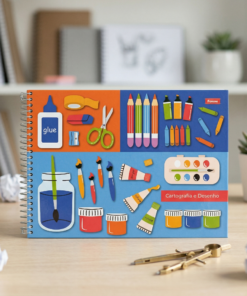 caderno de cartografia desenho Tilibra