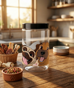 Pote PET Transparente Mix Dog