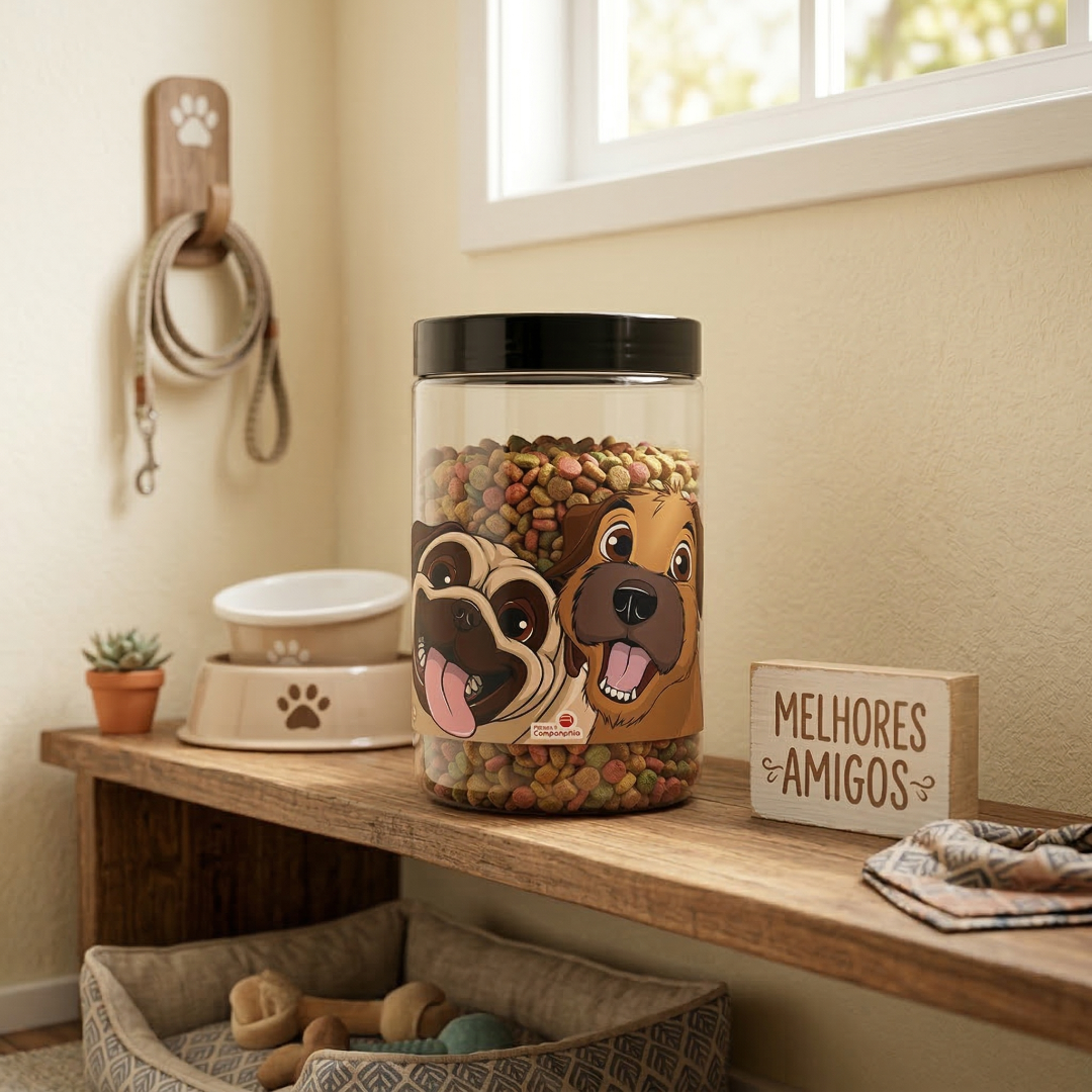 Pote PET Transparente Mix Dog